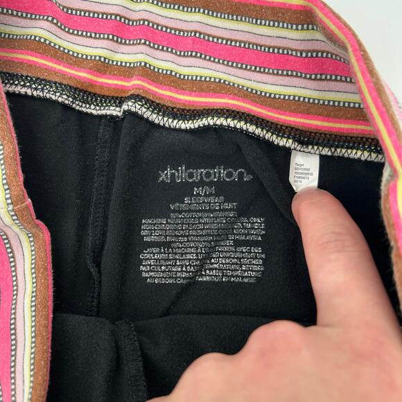 Vintage y2k Women's Low Rise Striped Xhilaration Fold Over Booty Shorts Sz M - Picture 4 of 9